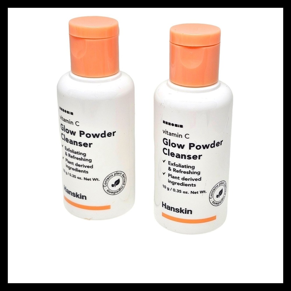 2 x  Hanskin Vitamin C Glow Powder Cleanser Face 10g 0.35oz Travel Size New